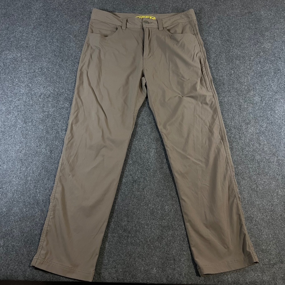 KEEN Mens Utility Hiking Pants Brown 34x30‎ Nylon Stretch Straight Leg Outdoor